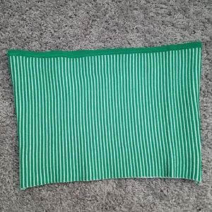 2pack Green & Blue White Striped Cropped Tube Top